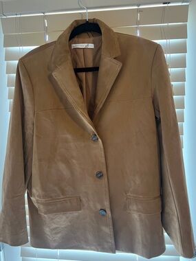 NWT altar’d state suede  Classic Tan Leather Blazer Jacket sz S